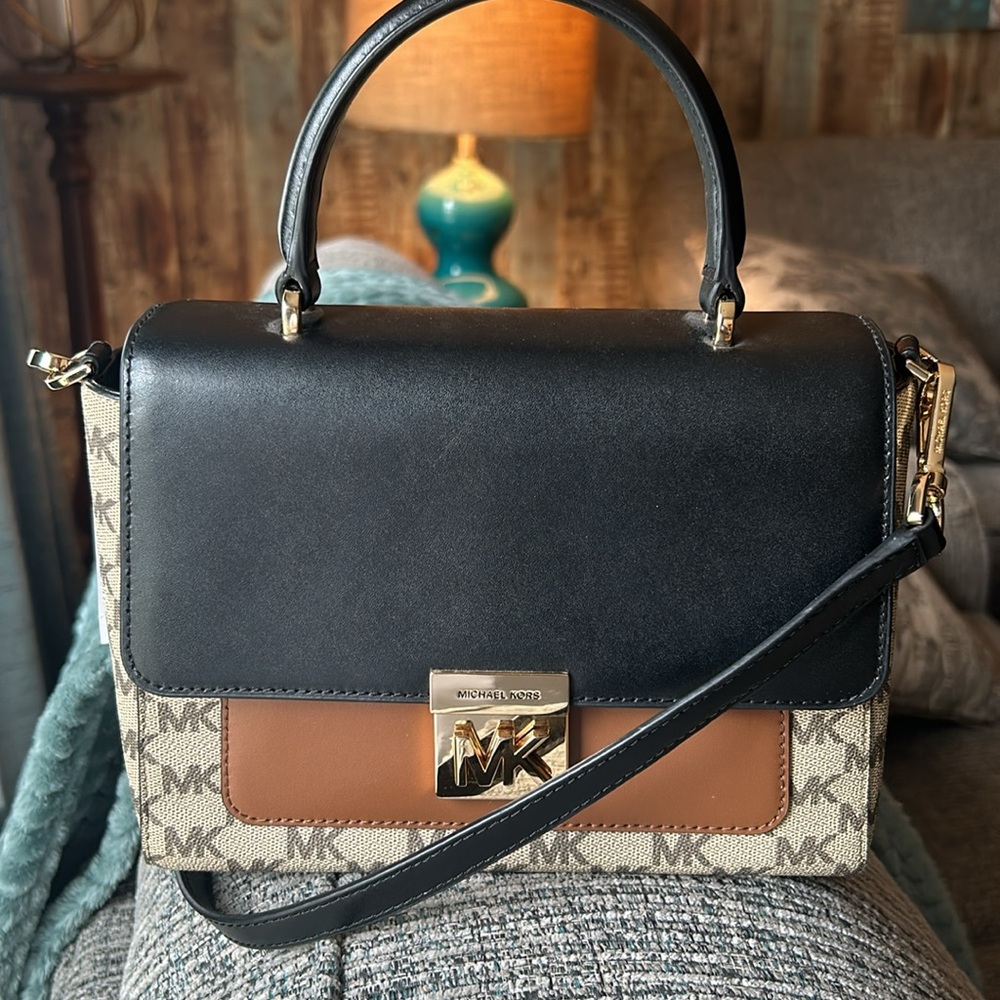 Michael Michael Kors Mindy Leather Convertible Satchel
